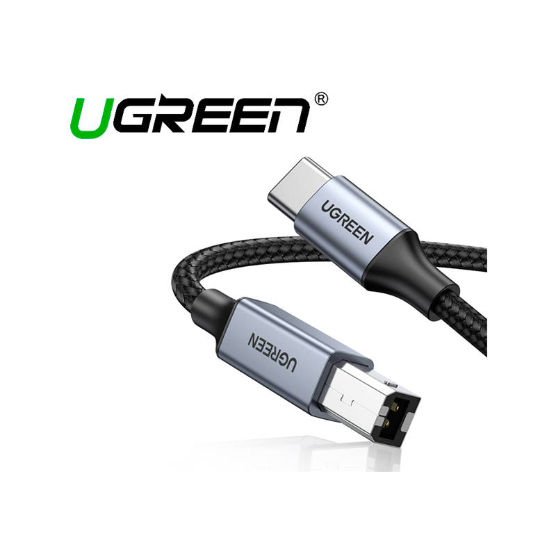 CABLE USB DE IMPRESORA 2M, USB 2.0 AM A BM, UGREEN – COMPU